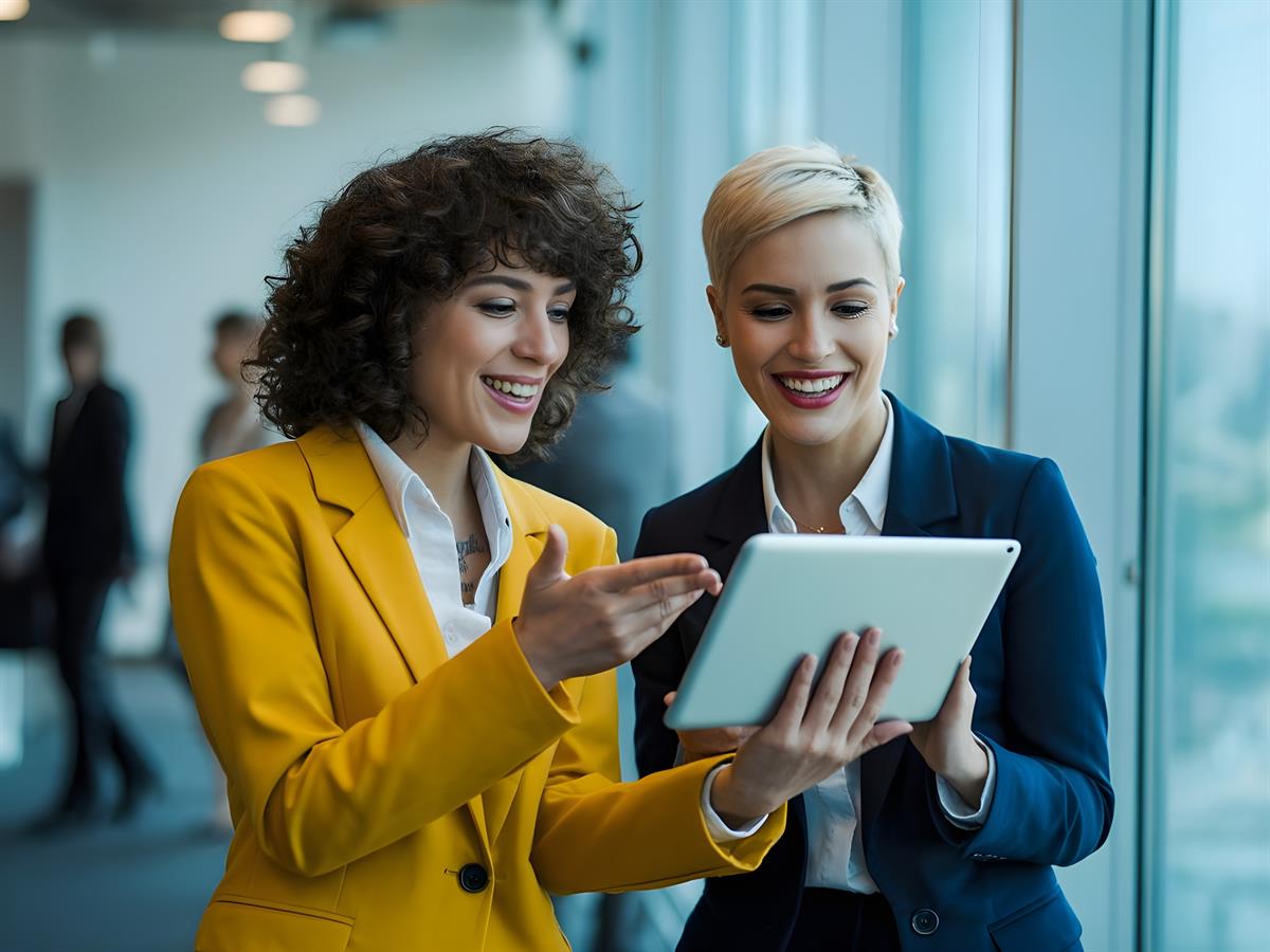 Investors reviewing fund performance data on a tablet